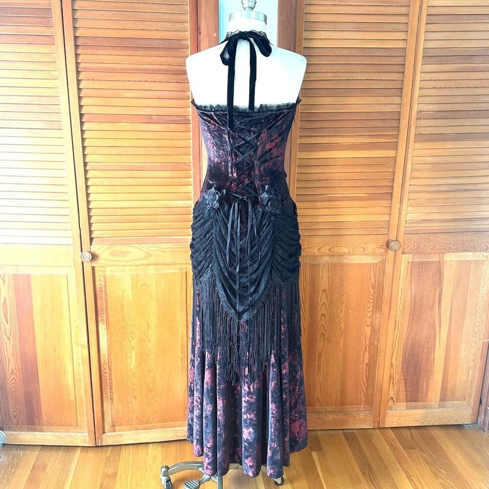 Devil Fashion Gothic Victorian Vampire Vkei Murderous Intents Velvet Dress - Picture 11 of 17